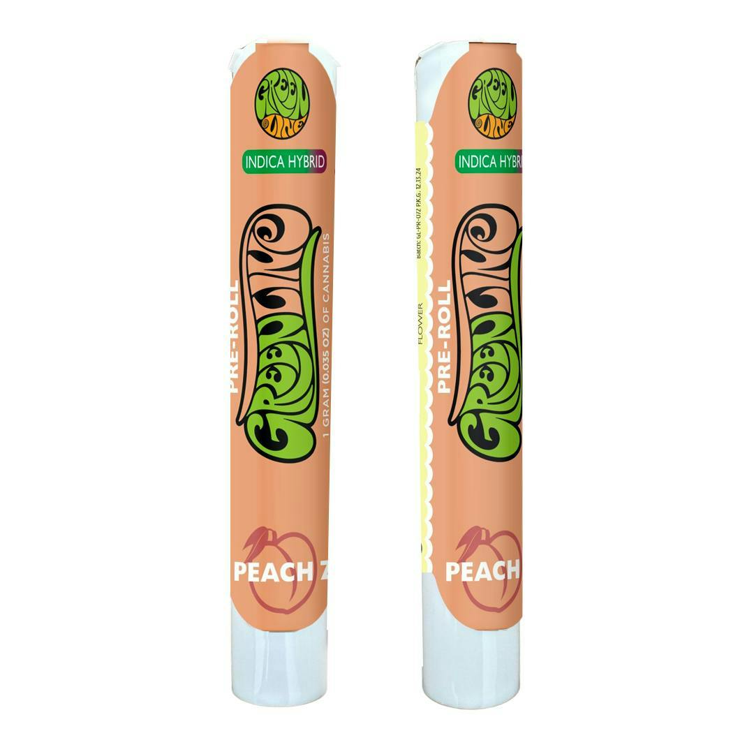 Peach Z - Indoor Flower Pre-Roll - Indica Hybrid - 1g - Greenline