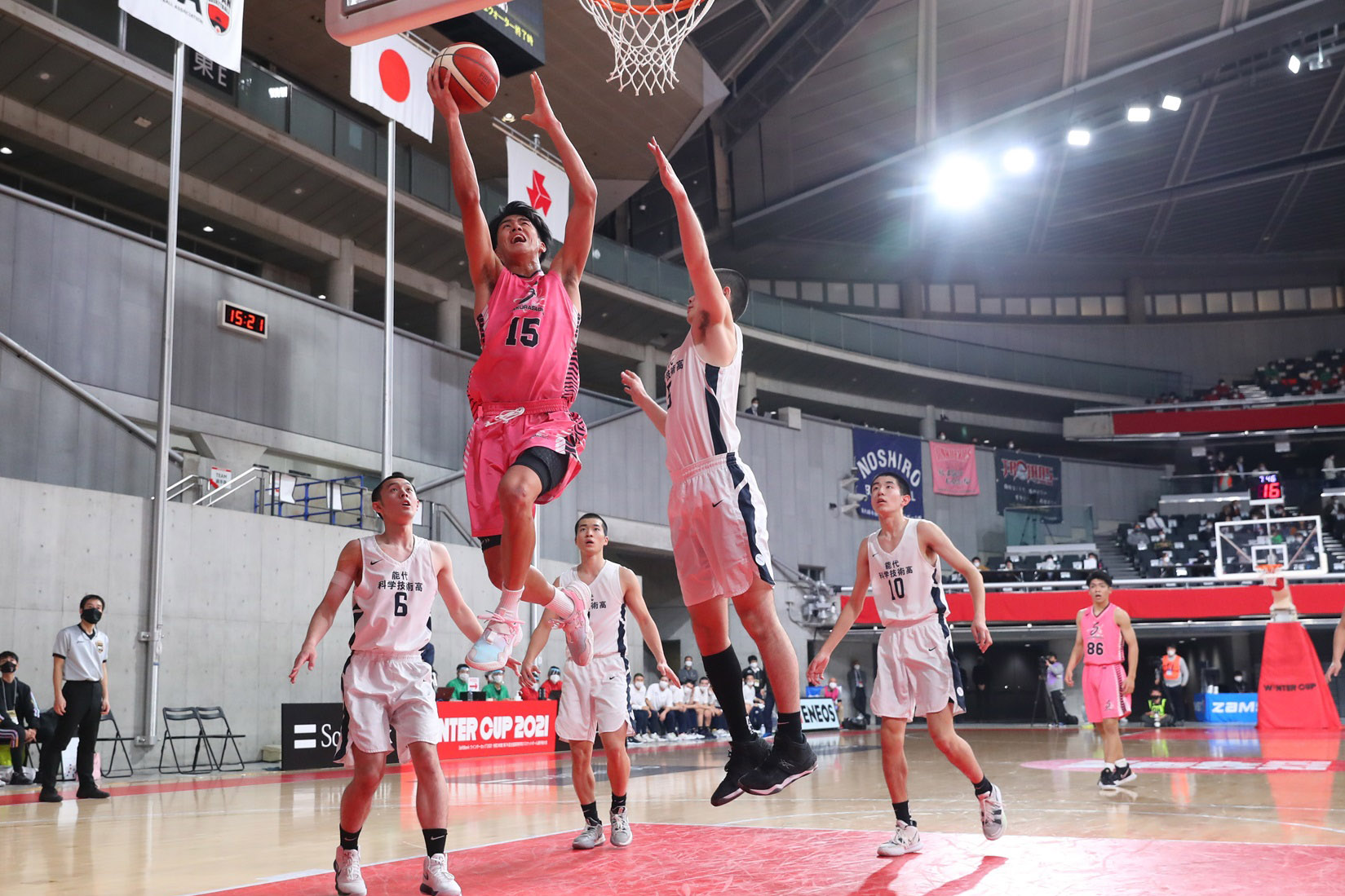 ウインターカップ2021】桜丘のエース松野が要所で得点、能代科学技術を