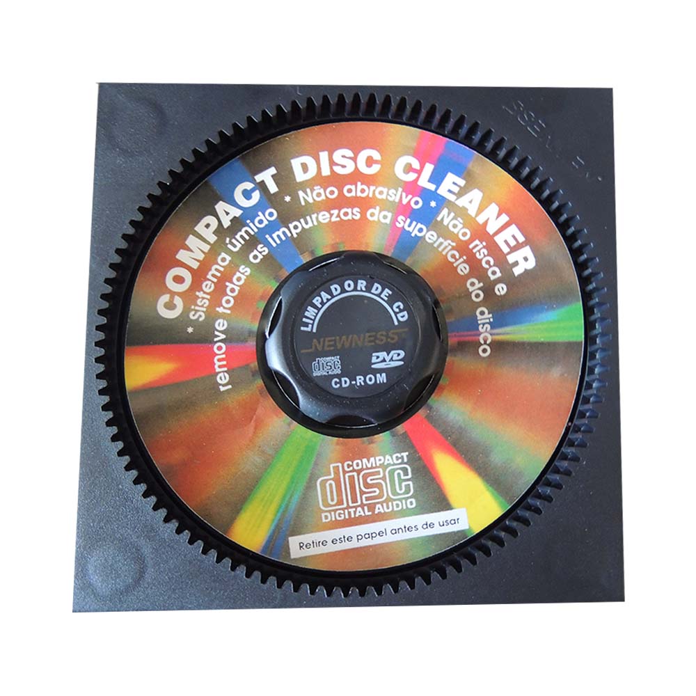 Limpador de CD A p/CD DVD CD-ROM Newness - FrancaVirtual Informática
