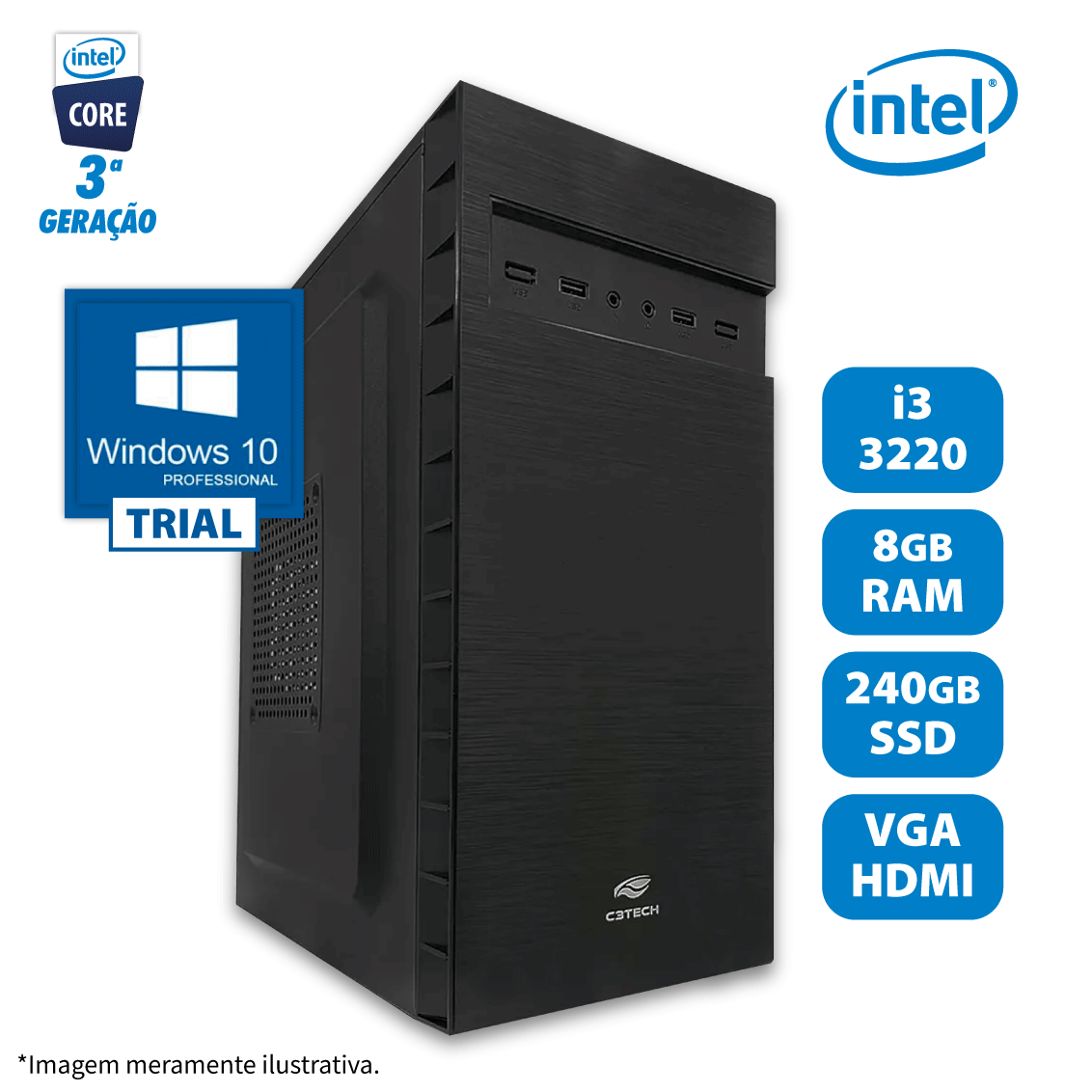 Gaúcha Distribuidora de Informática - COMPUTADOR INTEL CORE I3