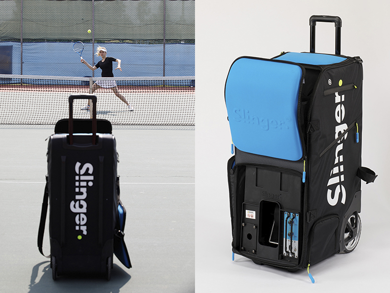 テニスの練習環境に革命!? 簡単に持ち運びができるボールマシン