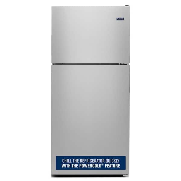 Maytag 18 cu. ft. Top Freezer Refrigerator in Fingerprint