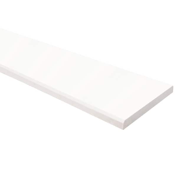 MSI Bright White 6 in. x 36 in. Polished Engineered Marble Double