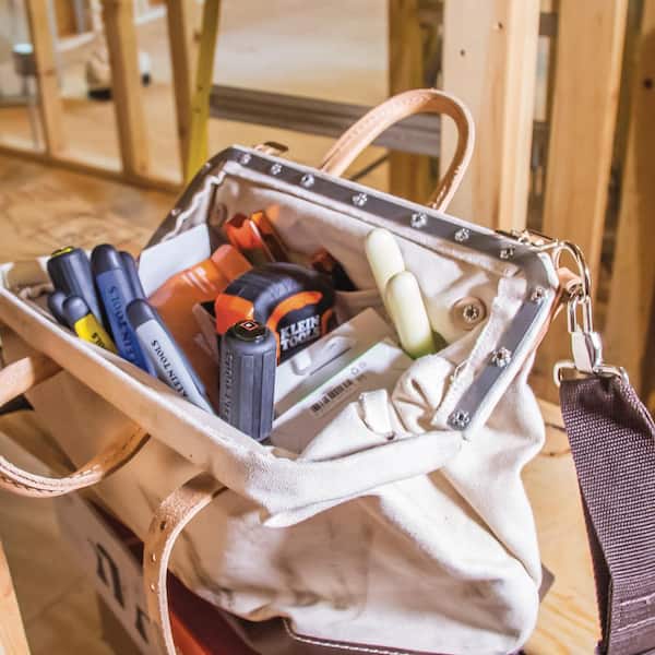 Klein Tools Deluxe Tool Bag, Canvas, 13 Pockets, 18-Inch 5102-18SP