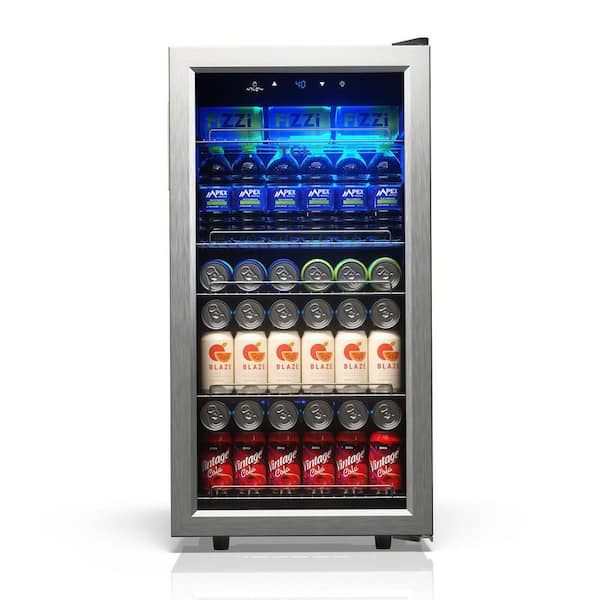 TCL 17.32 in. Single Zone 121 Cans Stainless Beverage Cooler