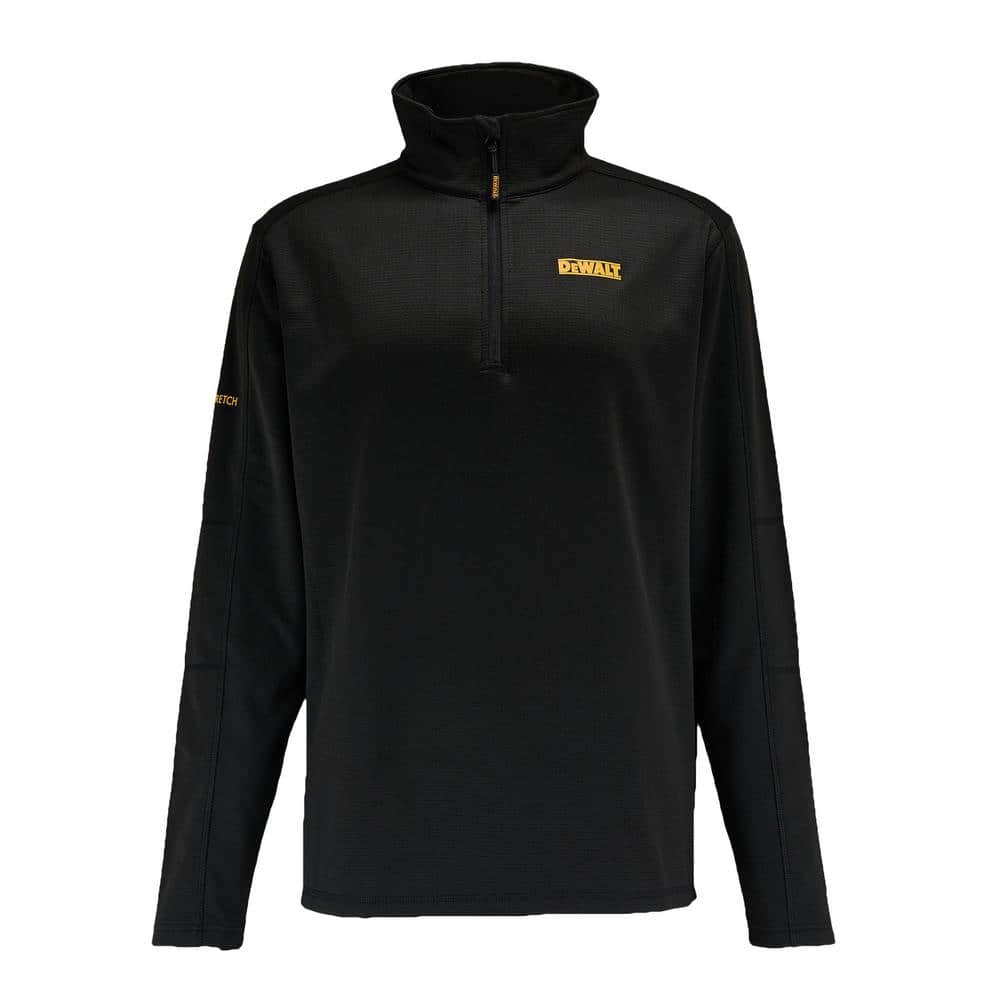 DEWALT Jonesboro Men's Large Black Polyester Stretch 1/4-Zip Light