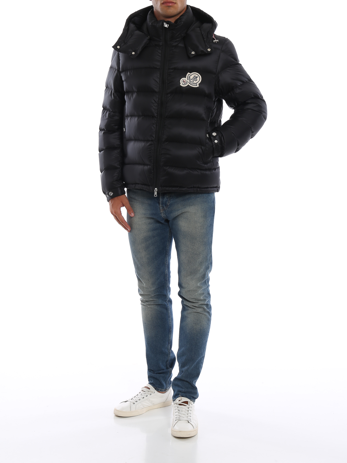 Moncler Bramant black hooded puffer jacket|D2091418114953334999