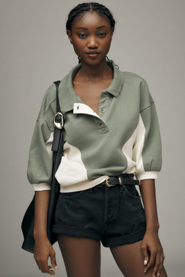 The Niki Bubble Sweatshirt by Pilcro: Colorblock Edition