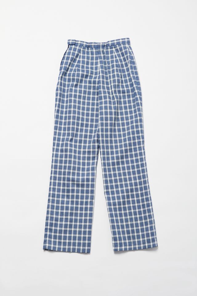 Vintage Blue Checkered Trouser | Urban Outfitters