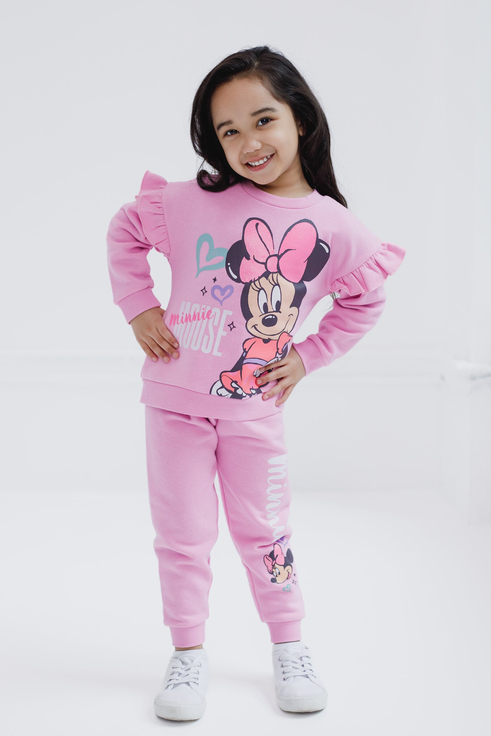Disney Minnie Mouse Fleece Drop Shoulder Sweatshirt and Jogger