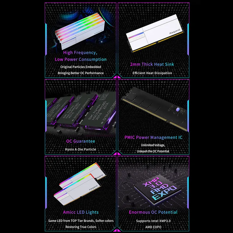 Asgard Valkyrie II Memoria Ram DDR5 RGB RAM Memory DDR5 RAM PC