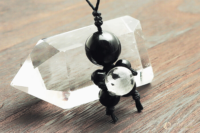 天眼石・白虎水晶 ストラップ よくなるん ｜ 天然石通販の4976堂