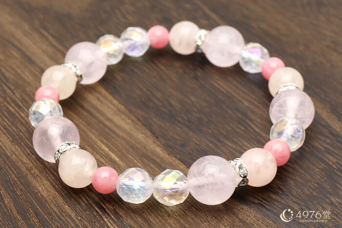 ローズクォーツ・インカローズ・モルガナイト ブレスレット ｜ 天然石