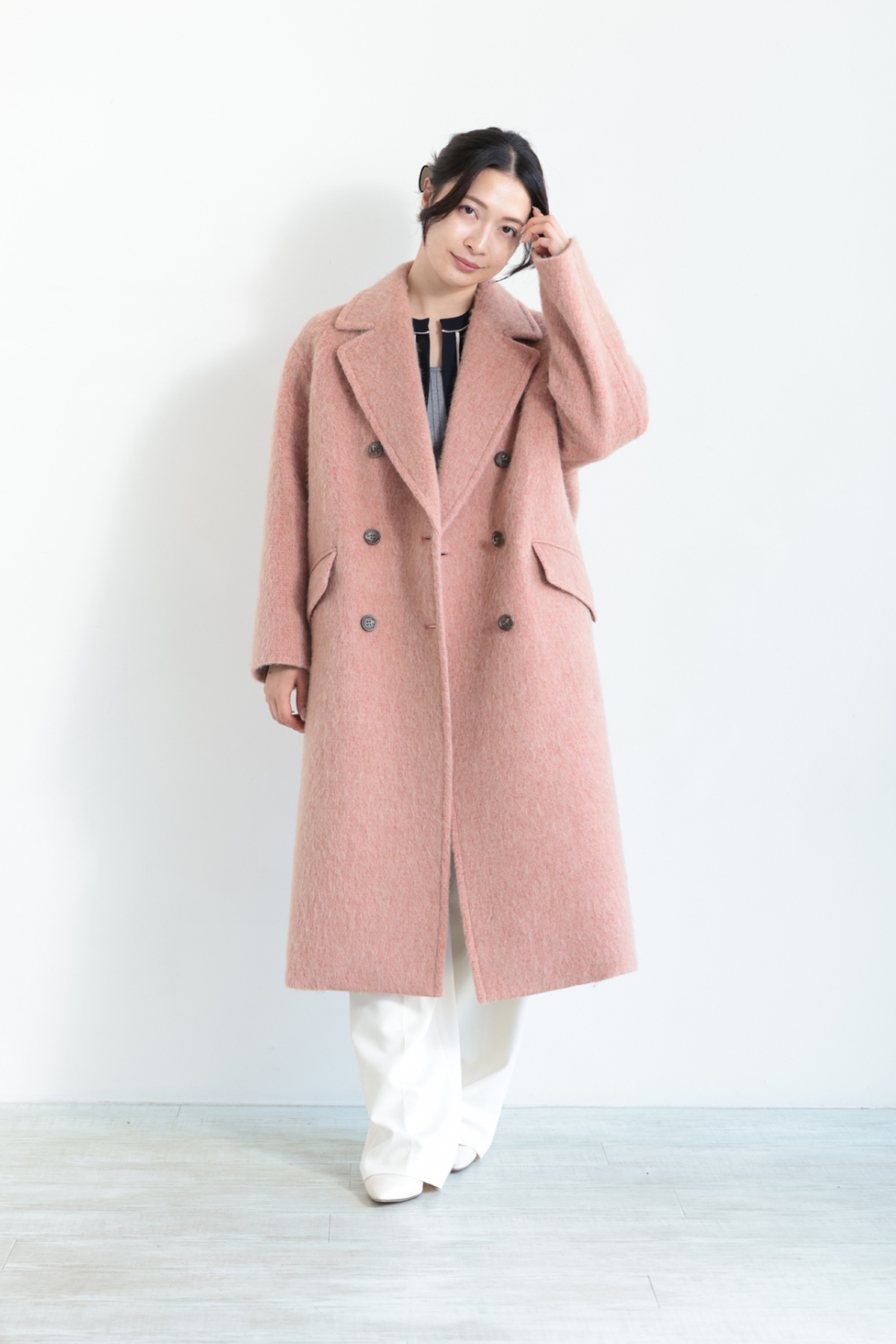 大人キュート♪ボールジィBALLSEY ふわふわアルパカシャギージャケット