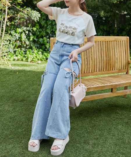 ラグランネコチャンTシャツ/MAJESTIC LEGON(マジェスティックレゴン