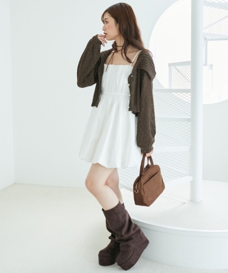 カーデ×バルーンキャミワンピセット/MAJESTIC LEGON(マジェスティック