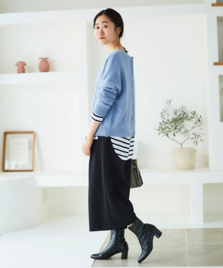 ツイードライクワイドクロップドパンツ/le.coeur blanc(ルクールブラン