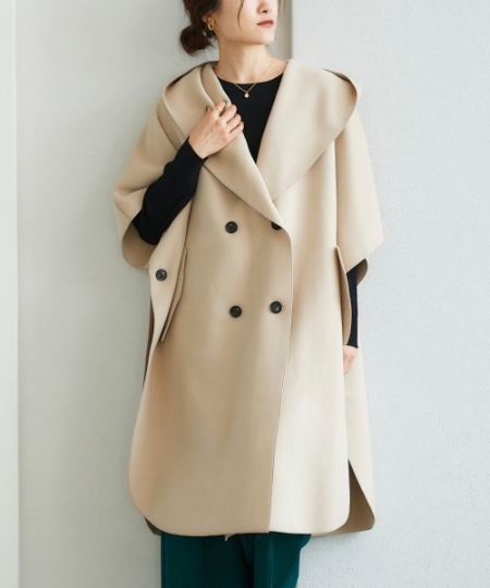 vaneum クロークフーディポンチョコート/le.coeur blanc(ルクール