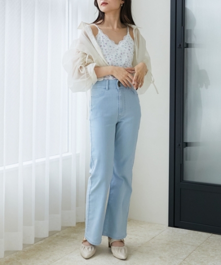 カップ付きレーストリムキャミソール/MAJESTIC LEGON(マジェスティック