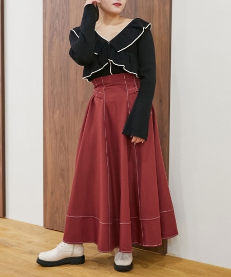 ステッチフレアスカート/MAJESTIC LEGON(マジェスティックレゴン