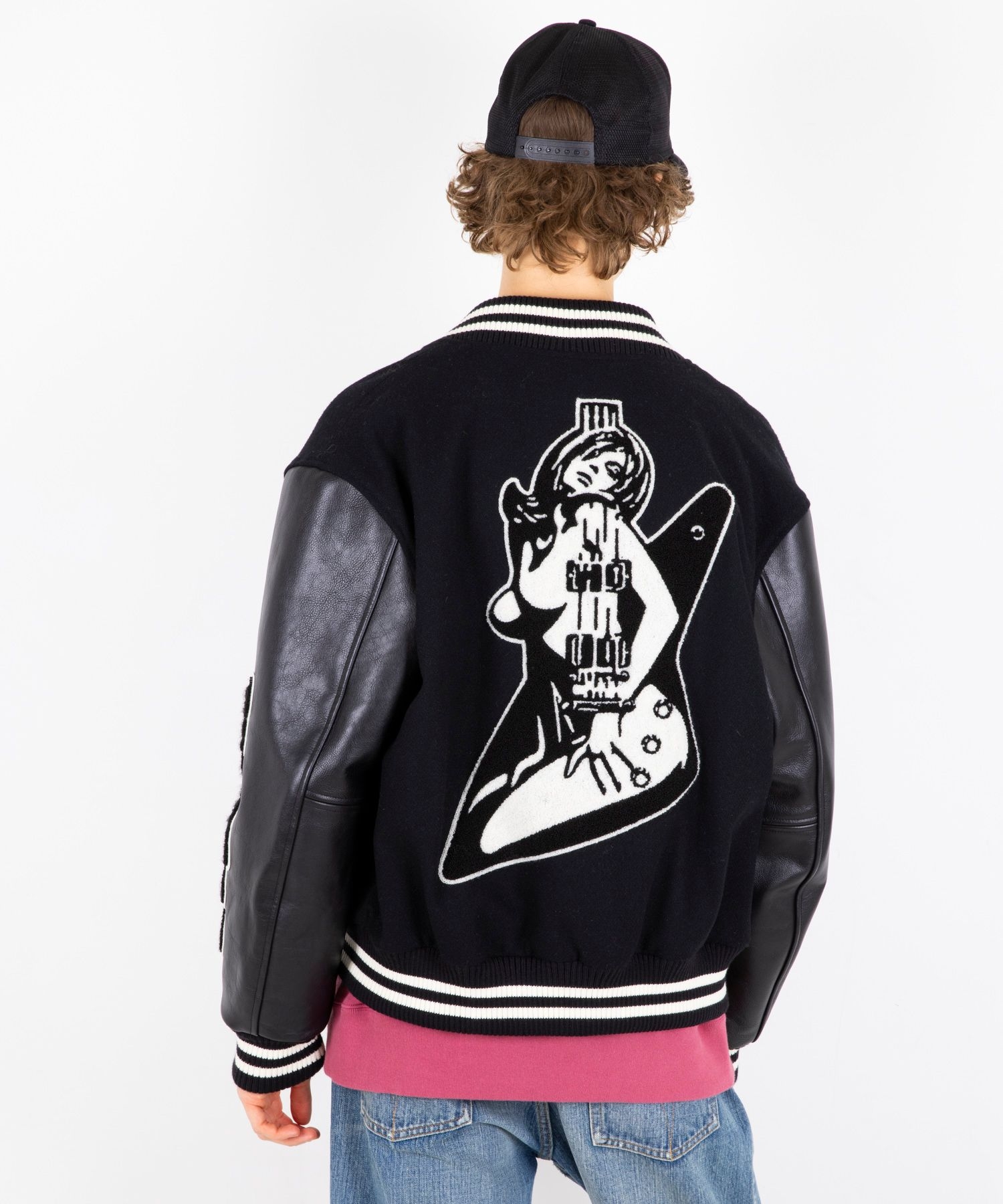 ヒステリックグラマー パイル地 ロゴ 牛革 スタジャン 入手困難 S