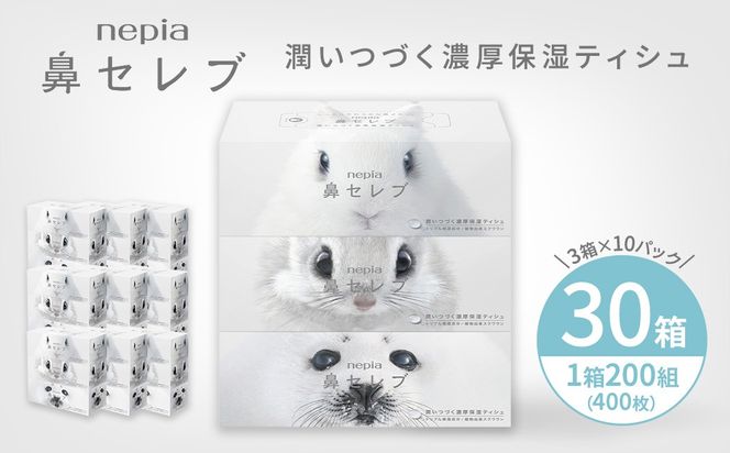 ネピア鼻セレブティシュ3箱×10パック（愛知県春日井市） | ふるさと