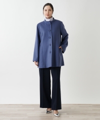 カシミヤスタンドカラーコート【深喜毛織 】|レリアン プラスハウス