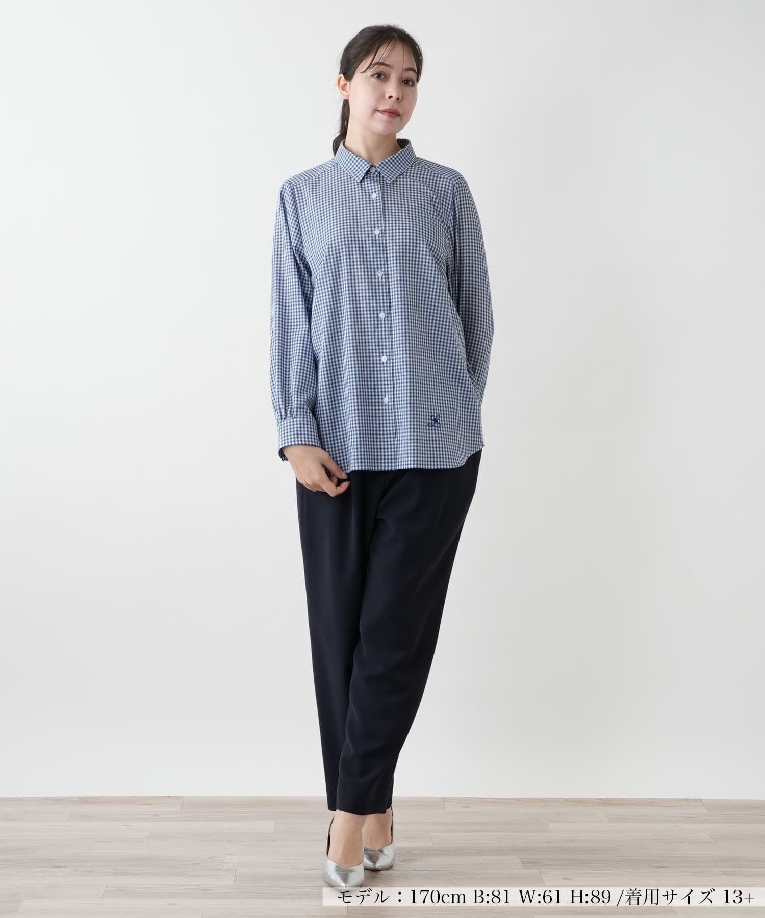 店舗人気】【ウォッシャブル】チェックブラウス|レリアン プラスハウス