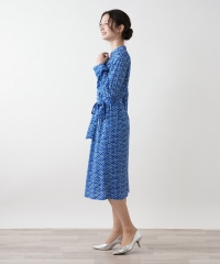 プリントスキッパーフレアワンピース【ROCHAS Premiere】|レリアン