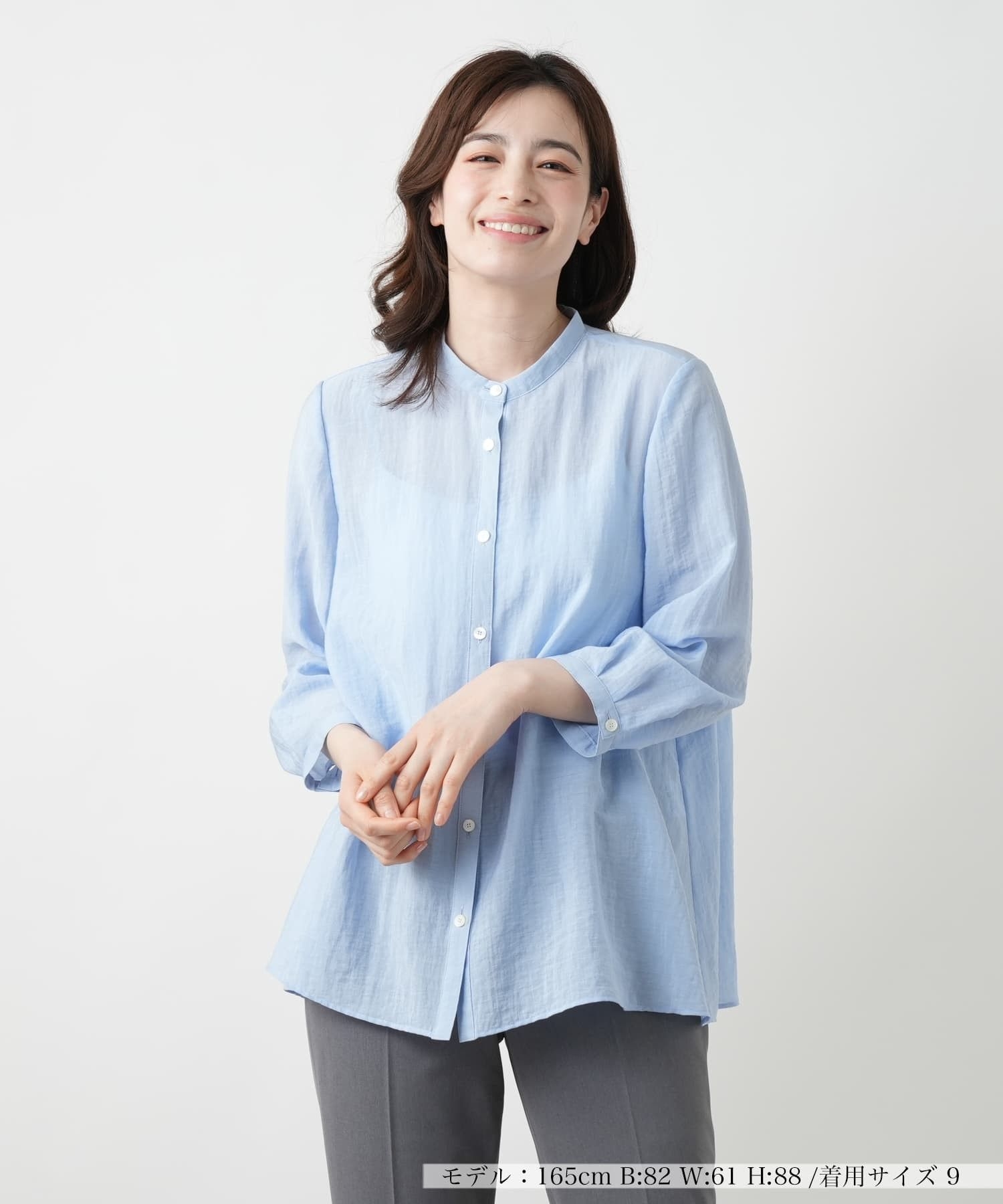 バンドカラーブラウス【ROCHAS Premiere】|レリアン | レリアン公式