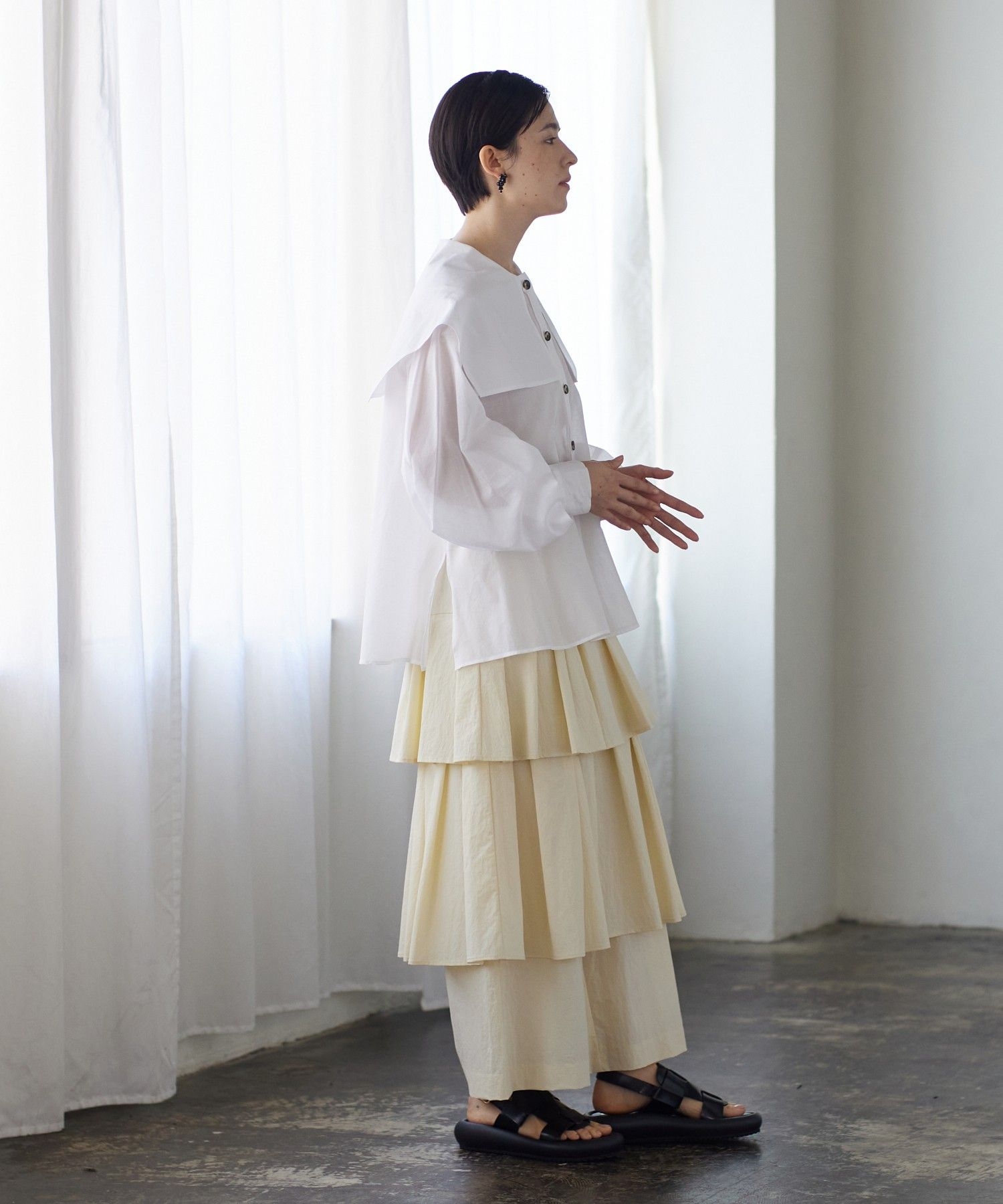 ティアードキュロットパンツ|LANVIN en Bleu | LANVIN en Bleu