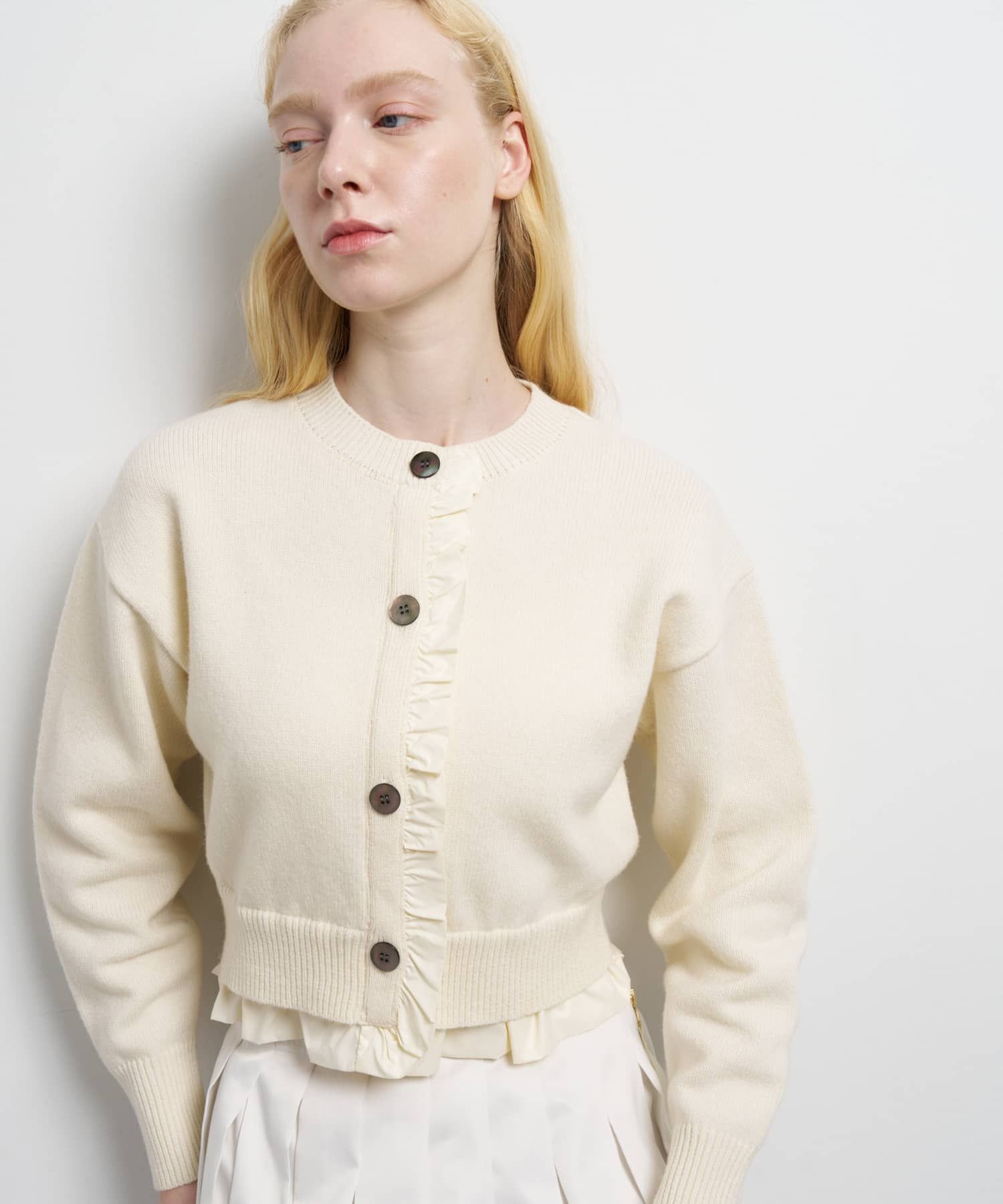 タフタトリムニットカーディガン|LANVIN en Bleu | LANVIN en Bleu