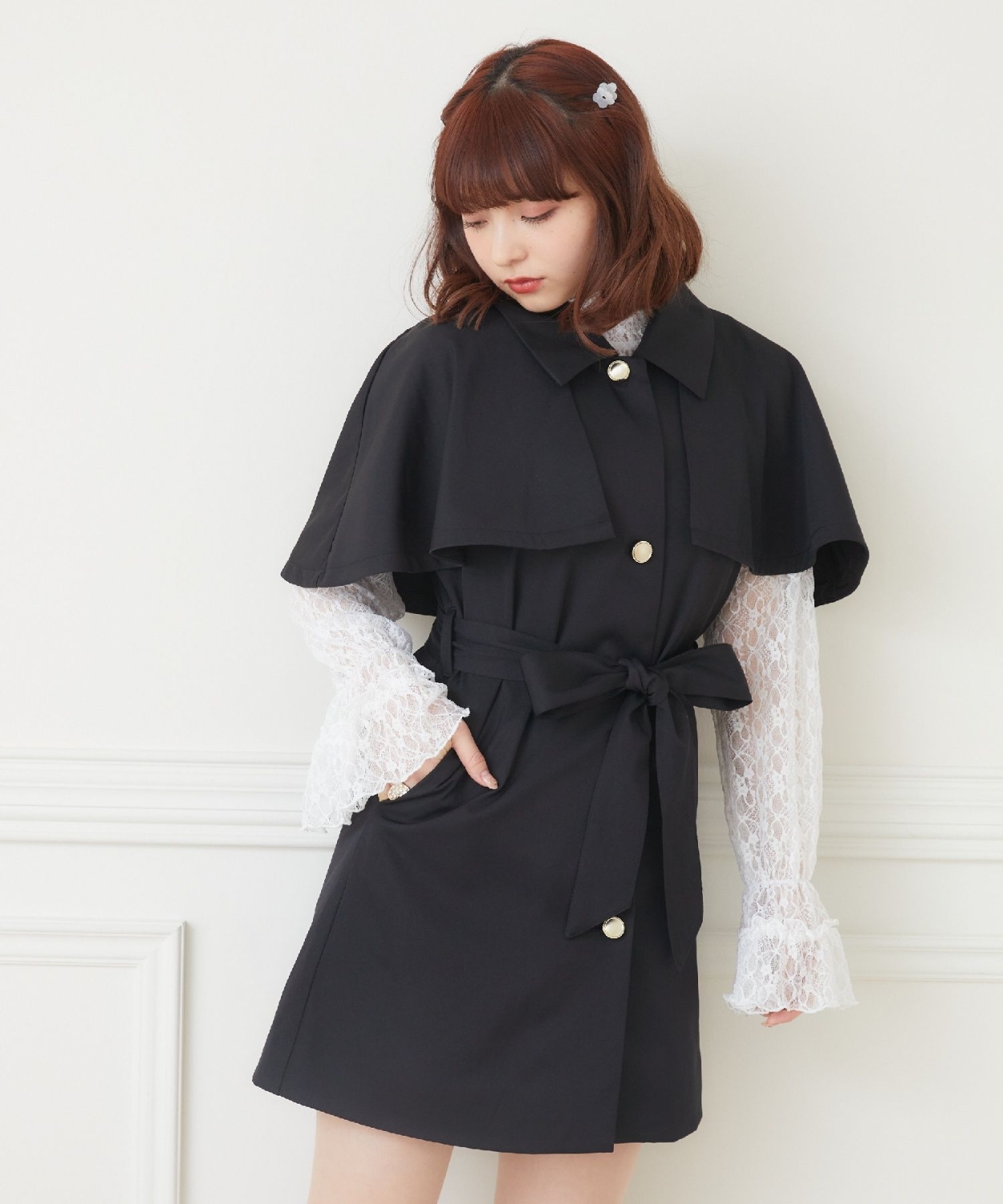 2wayケープ付ベストコート|ems excite | RETRO GIRL ONLINE STORE