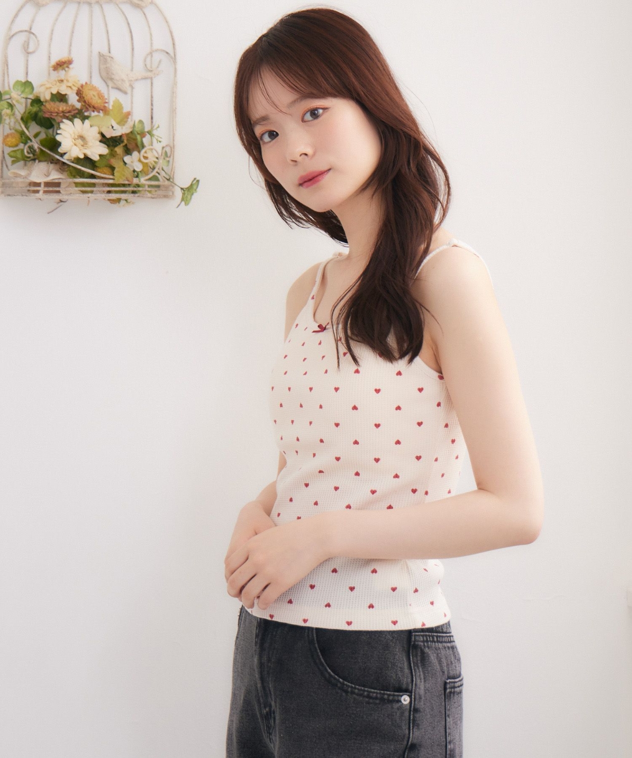 柄アソートワッフルキャミ|ems excite | RETRO GIRL ONLINE STORE