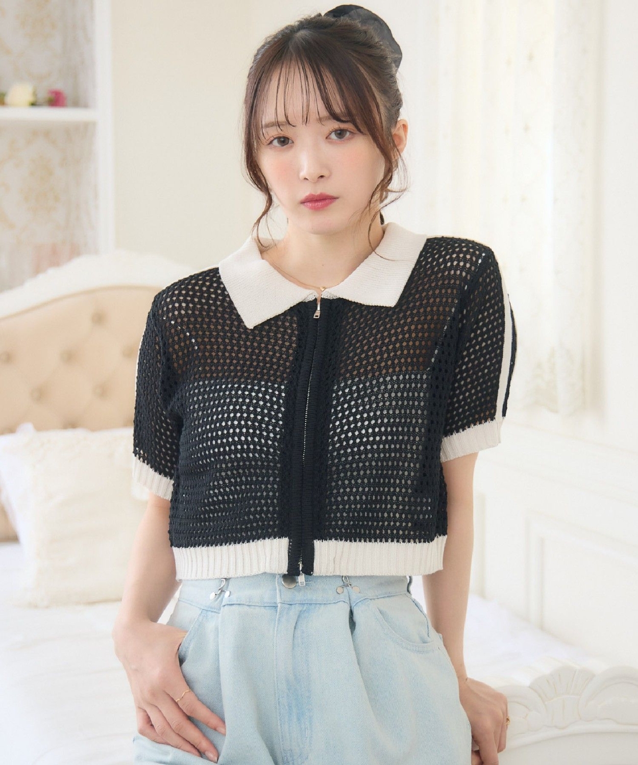 ラインメッシュZIPNT|ems excite | RETRO GIRL ONLINE STORE レトロ