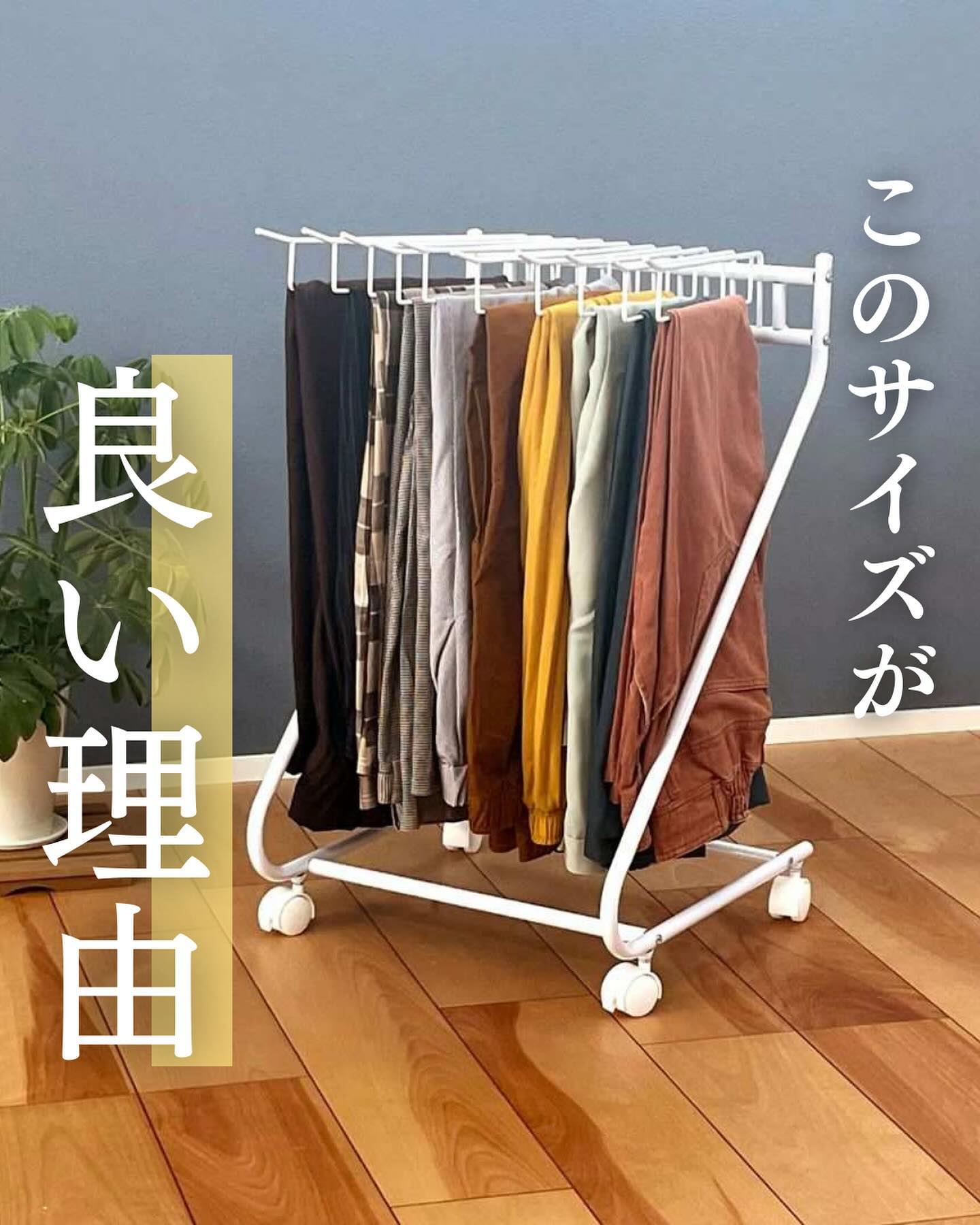 bws SELECTION】 スラックスハンガー 10本掛け ホワイト｜寝室