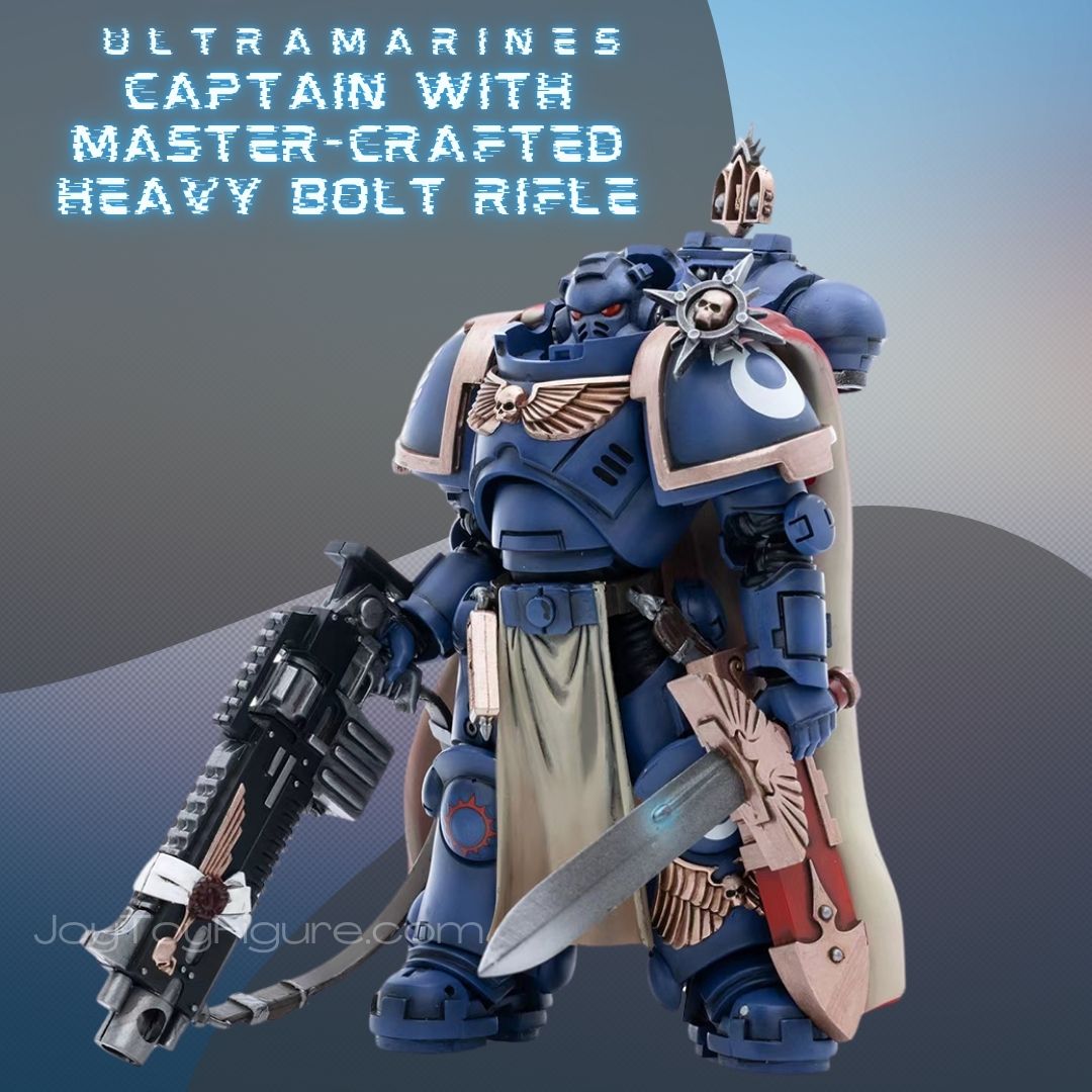 JoyToy WH40K Ultramarines Captain with Master-crafted Heavy Bolt