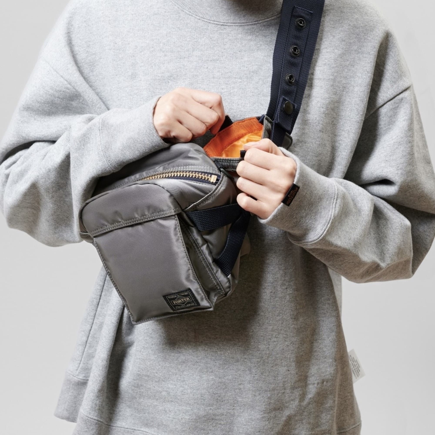 PORTER / PX TANKER ファニーパック シルバーグレー PORTER / PX