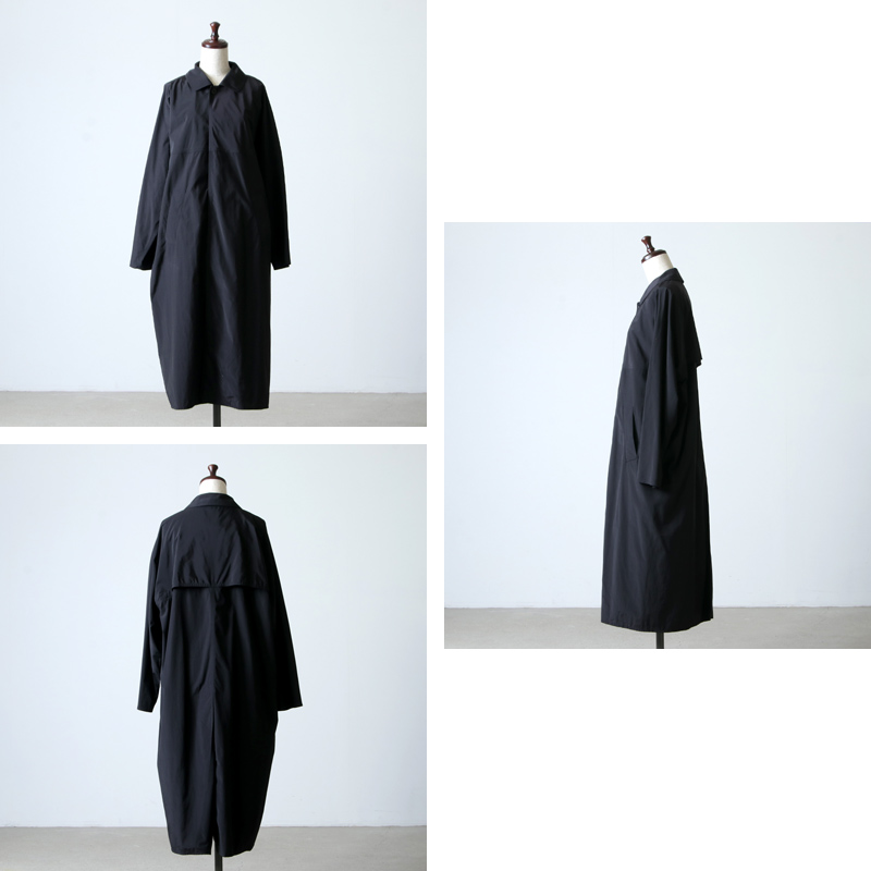 YAECA (ヤエカ) CONTEMPO RAIN COAT black / コンテンポレインコート