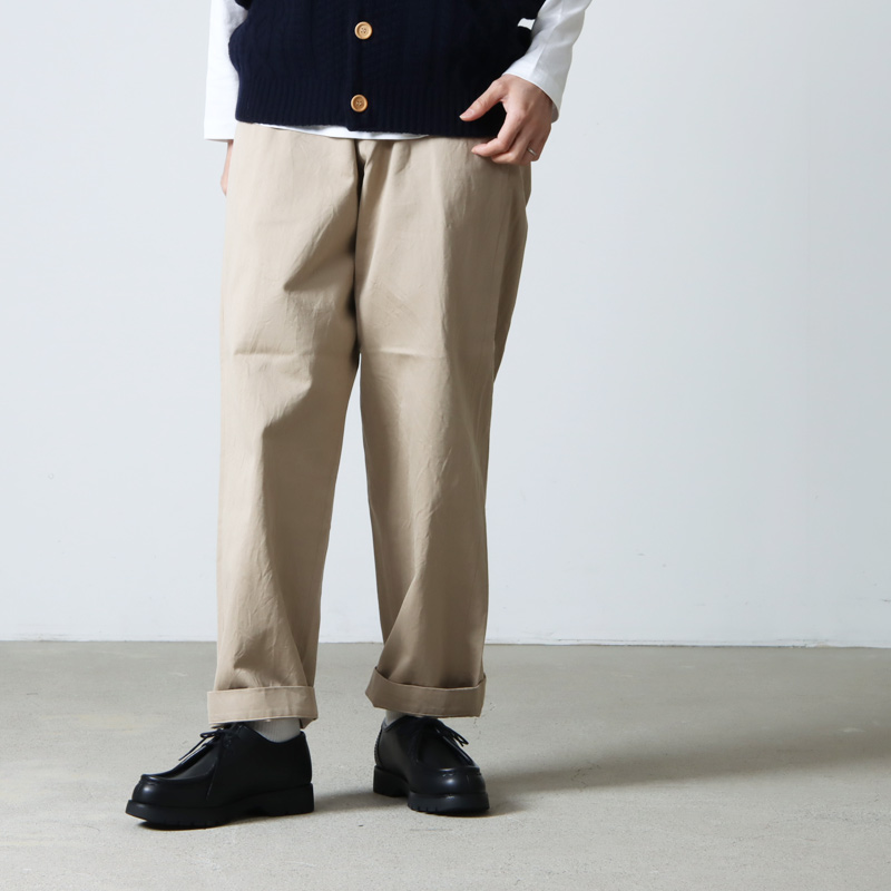 YAECA (ヤエカ) CHINO CLOTH PANTS WIDE STRAIGHT / チノクロスパンツ