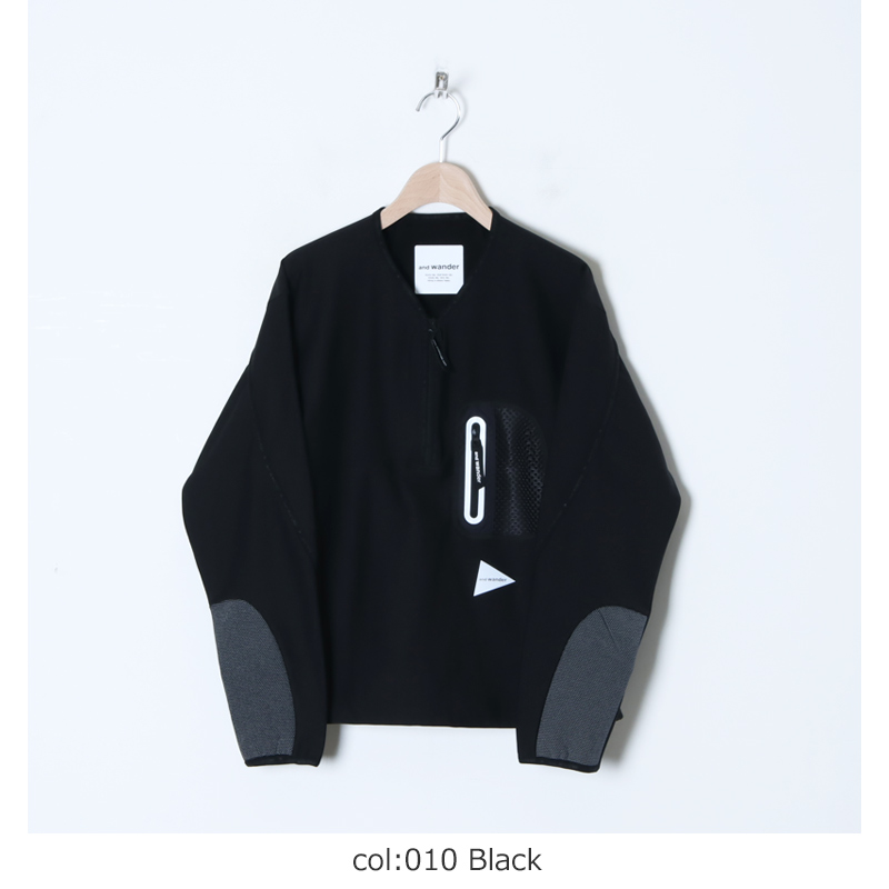 and wander (アンドワンダー) light fleece pullover / ライトフリース