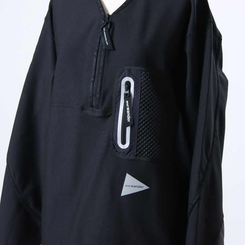 and wander (アンドワンダー) light fleece pullover / ライトフリース