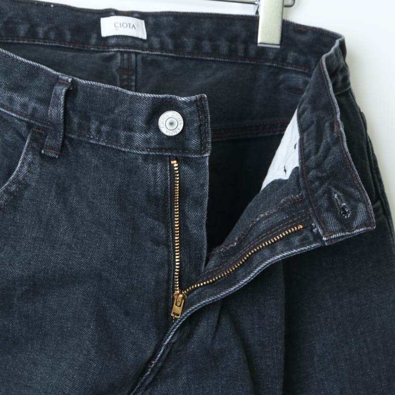 CIOTA (シオタ) ブラック スビンコットン 13,5oz バギーデニム