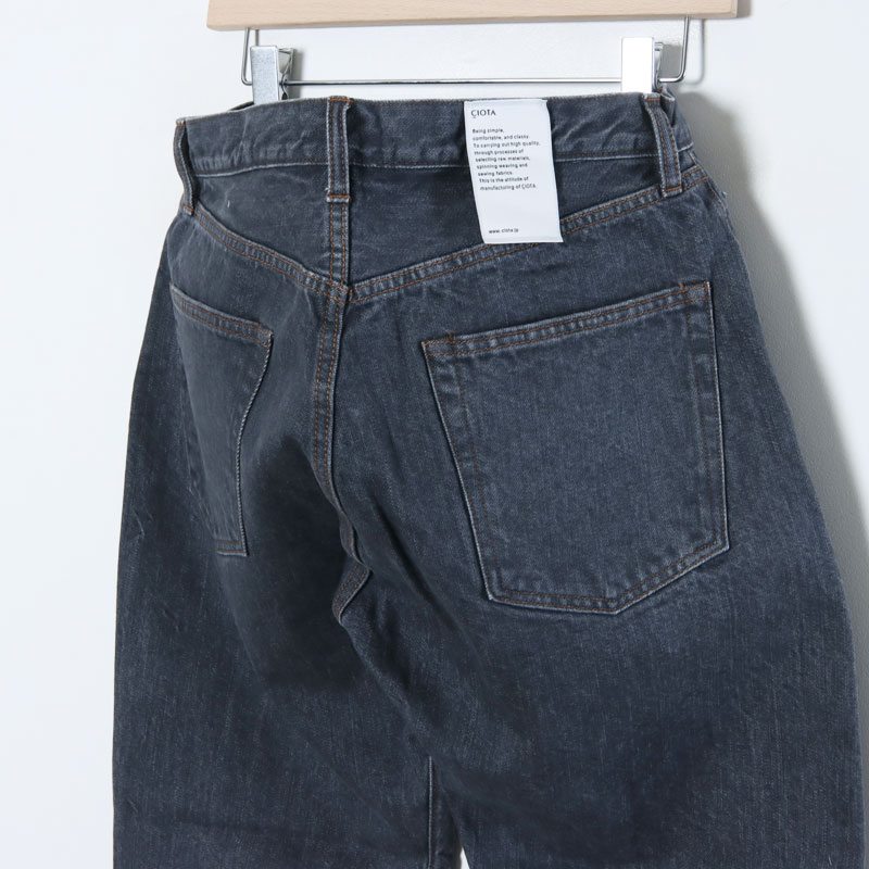 CIOTA (シオタ) Straight 5 Pocket Pants Medium Black / ストレート5