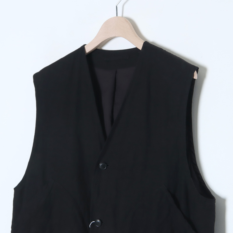 COMOLI (コモリ) ヴィスコースリネン ハンティングベスト