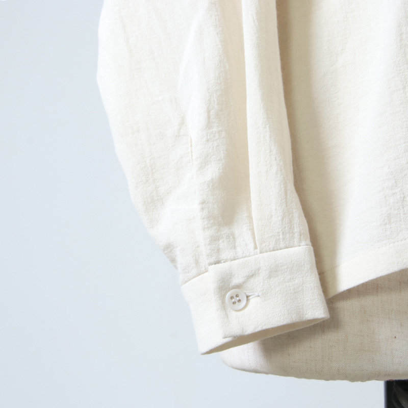 evameva (エヴァムエヴァ) cotton square shirts / コットンスクエアシャツ