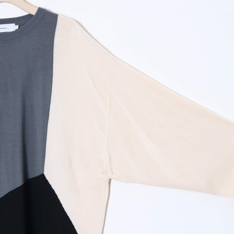 Graphpaper (グラフペーパー) Fine Wool Intarsia Knit / ファイン