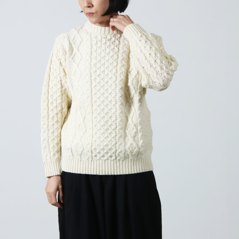 Kerry Woollen Mills (ケリーウーレンミルズ) Aran Cable Crew Neck
