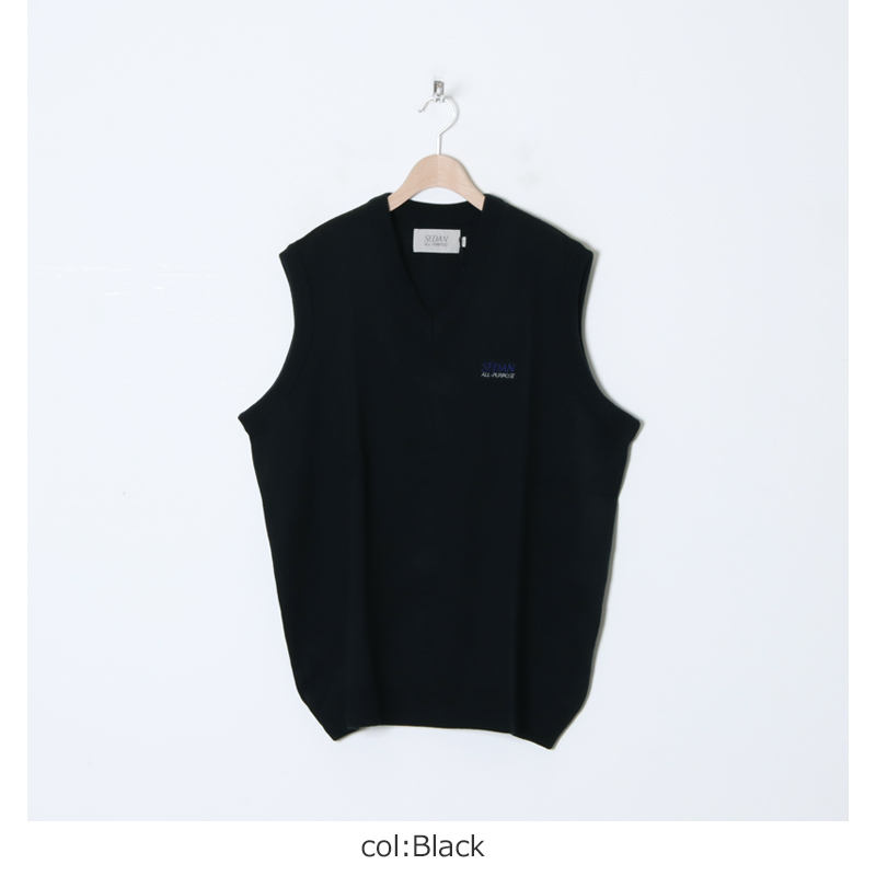 SEDAN ALL-PURPOSE (セダンオールパーパス) Tech Logo Knit Vest