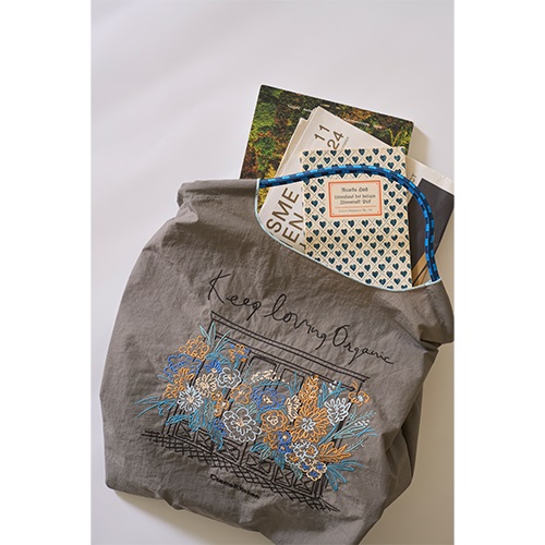 Ball & Chain】Cosme Kitchen Flower エコバックGR ｜バッグ・ポーチ